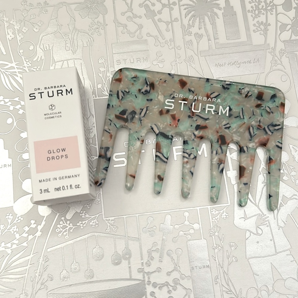 Dr Strum Glow Drops and comb
